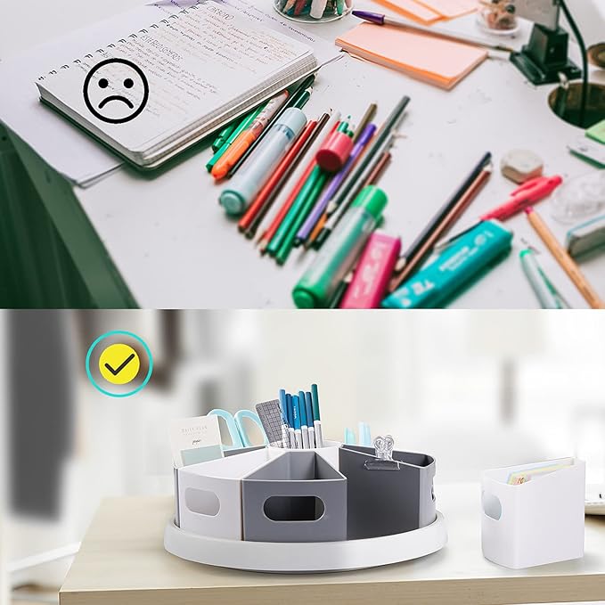 MeCids 360 Rotating Storage Organizer Desk Organizers Pen Holder– 12” Lazy - Image 6