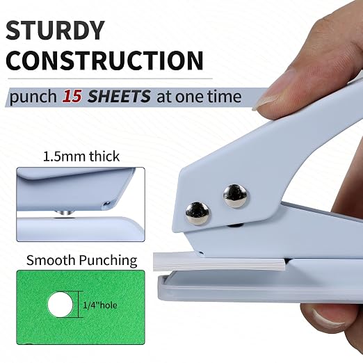 Hole Punch Heavy Duty, 1/4 in Single Hole Punch - Image 5