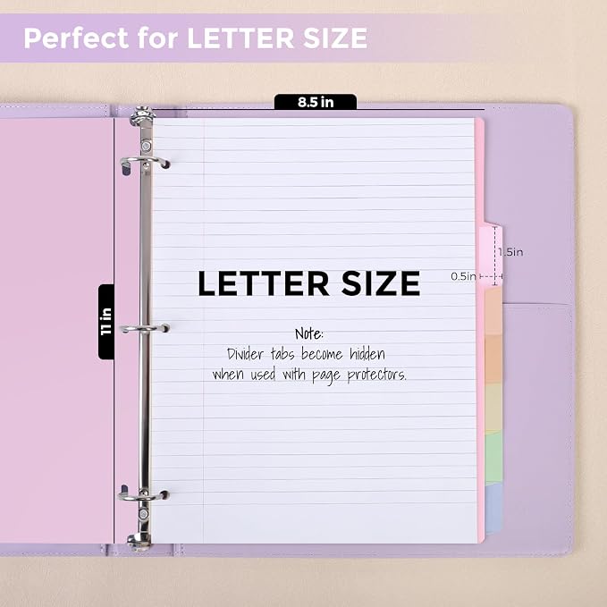 SKYDUE Durable Plastic 8-Tab Dividers, Big Tab Dividers - Image 3