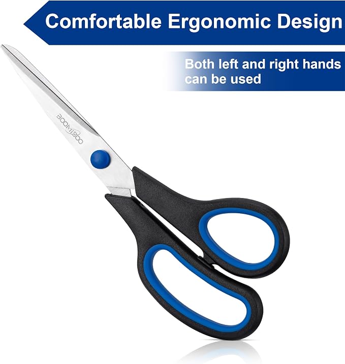 Scissors, BOOMIBOO 8" All Purpose 6 Pack - Image 2