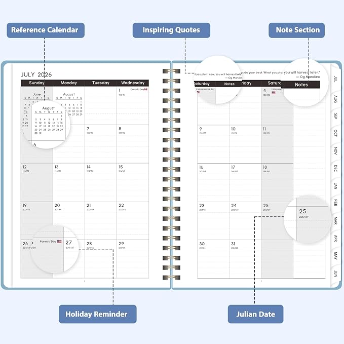 Planner 2026-2027, Weekly and Monthly Academic Planner, July 2026 - Image 2