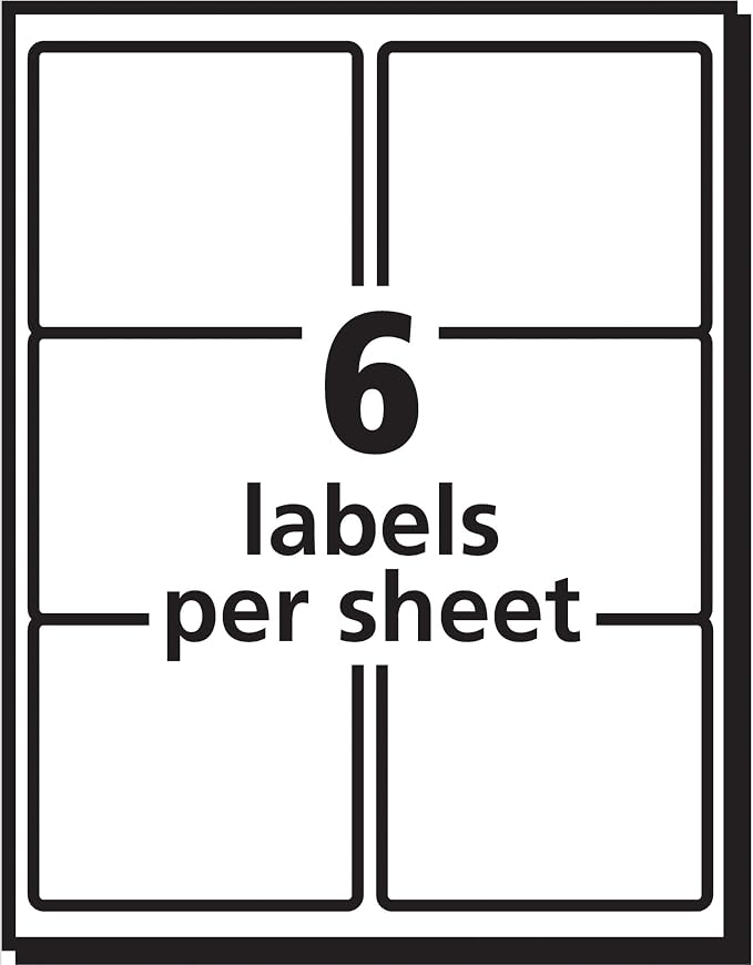 Avery Printable Shipping Labels, Sure Feed Technology, 3-1/3" x 4", 600 Blank - Image 9