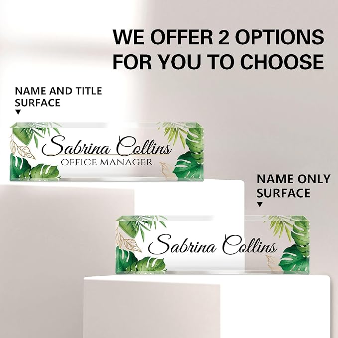 Custom Name Plate for Desk, Desk Name Plate Personalized, Office Decor for - Image 2