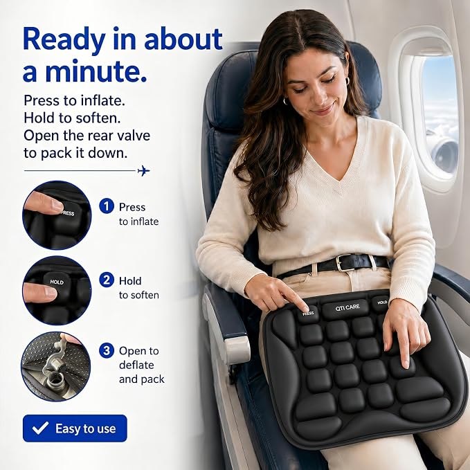 Airplane Seat Cushion, Air-Cell Travel Cushion - Image 8