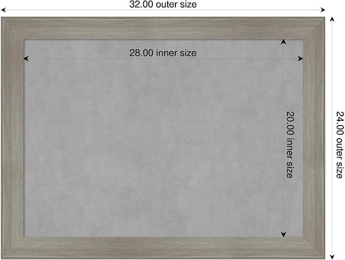 Amanti Art Grey Framed Magnetic Board 24x32 Medium Vision Board - Image 2
