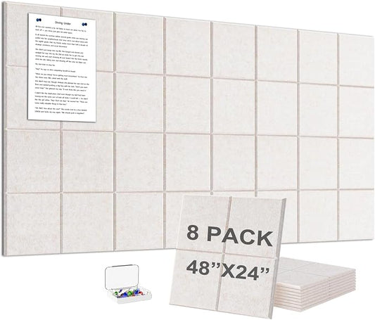 G Gamit Large Felt Wall Tiles Bulletin Board, Large Cork Board Alternative by GGAMIT