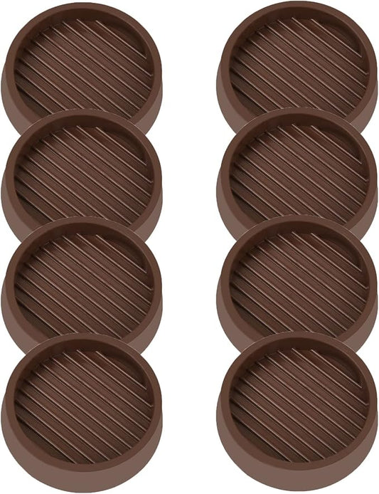 VOCOMO 2X2 Round Rubber Caster Cups, Non Slip Furniture Pads, Anti-Slip Gripper by VOCOMO