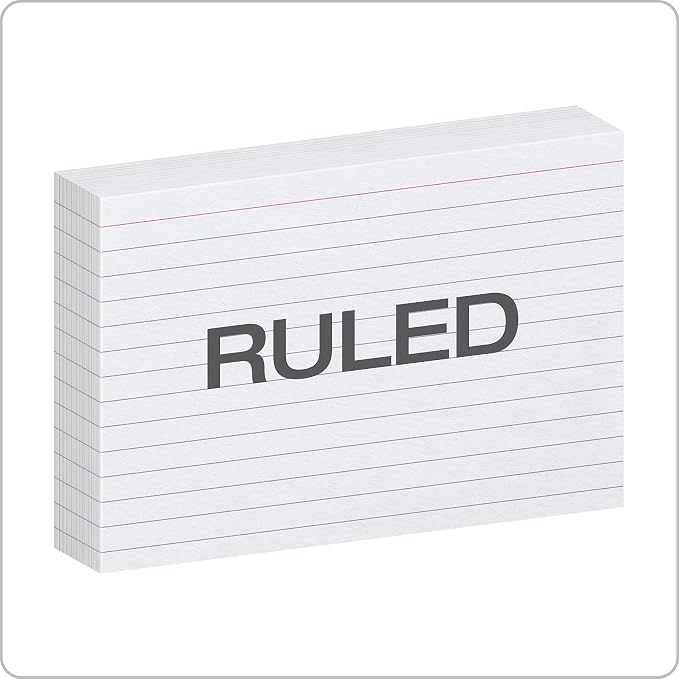 Oxford Index Cards, 500 Pack, 4x6 Index Cards, Ruled on Front, Blank on Back - Image 2