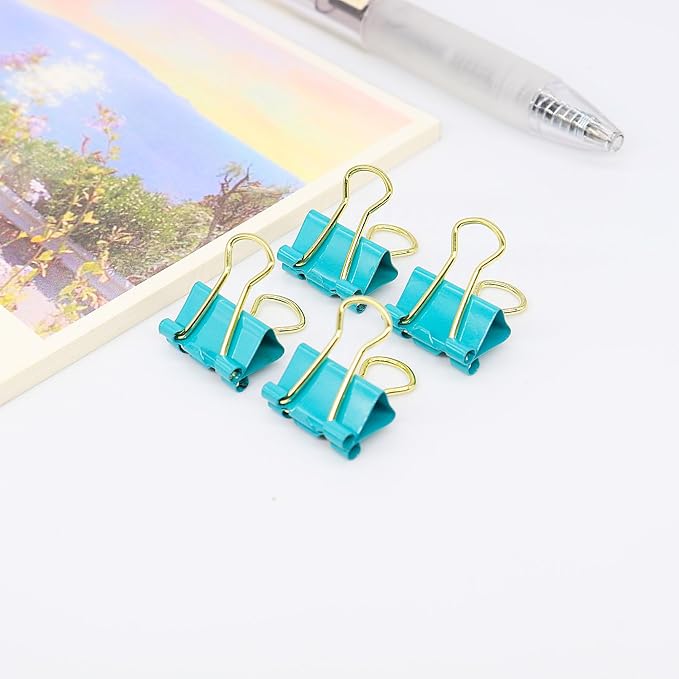 Binder Clips, Mini Paper Clip, Small Paper Clamps 15mm, 100 Pack Micro Size - Image 2