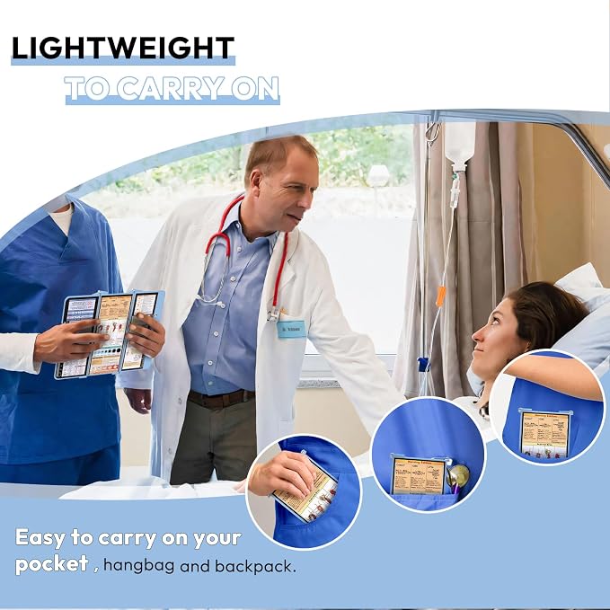 Nursing Clipboard Foldable, Foldable Clipboard w/Nursing Edition Cheat Charts - Image 6
