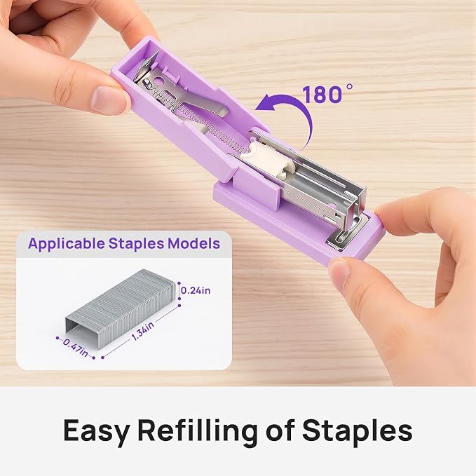 Mini Stapler with 2000 Staples, 30 Sheet Capacity, Jam-Free Small Desktop - Image 5