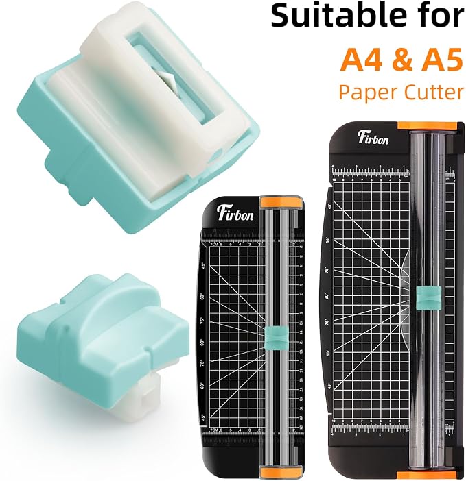 Firbon 2Pcs Refill Blades for A4 A5 Paper Cutter, Spring-Loaded Safeguard - Image 6