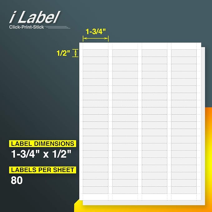 80UP 1.75" x 0.5" Return Address Labels - Image 2