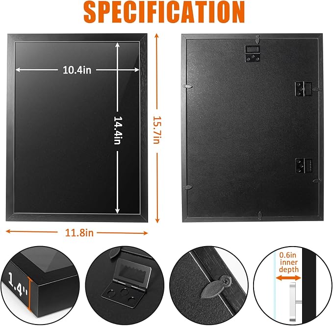 tutata 12x16 Pin Display Case, Enamel Pin Display Frame, Pin Collection Display - Image 4