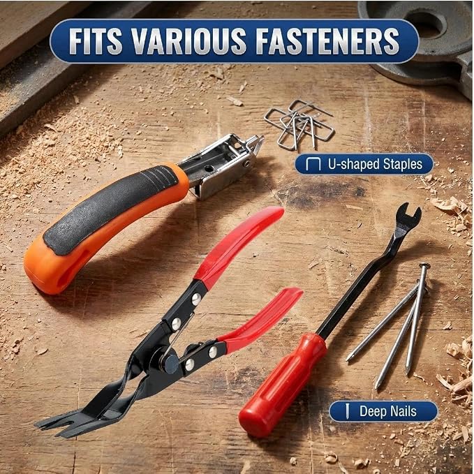 3-in-1 Heavy Duty Staple Remover Set – Professional Upholstery Staple Puller - Image 8