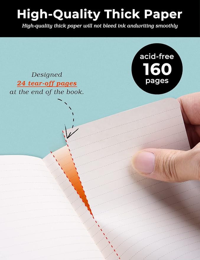 AISBUGUR Pocket Notebook Small Notebook 2-Pack, 3.7" x 5.7" Pocket Notebooks - Image 2