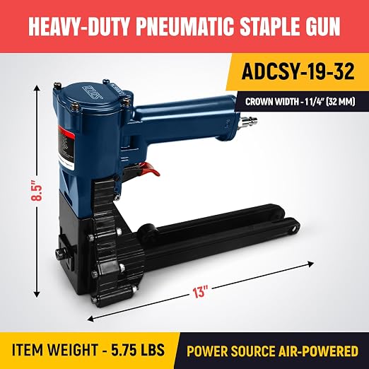 IDL Packaging ADCSY-19-32 Heavy-Duty Pneumatic Staple Gun - Image 2