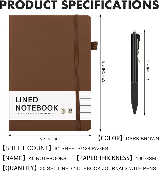 Aodaer 30 Set Lined Notebook Journals - Image 2