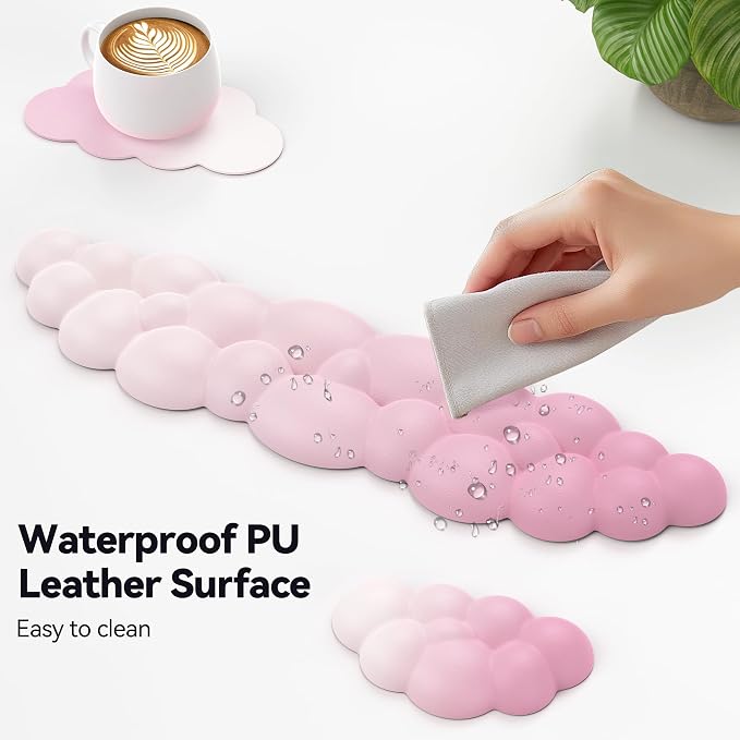 TECKNET Cloud Keyboard Wrist Rest Set, Cloud Wrist Rest - Image 6