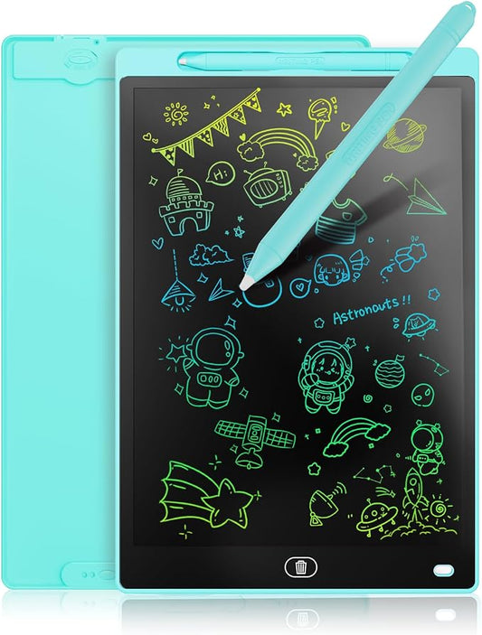 Genialba LCD Writing Board 10 Inches, Colourful Electronic Tablet, Portable by Genialba