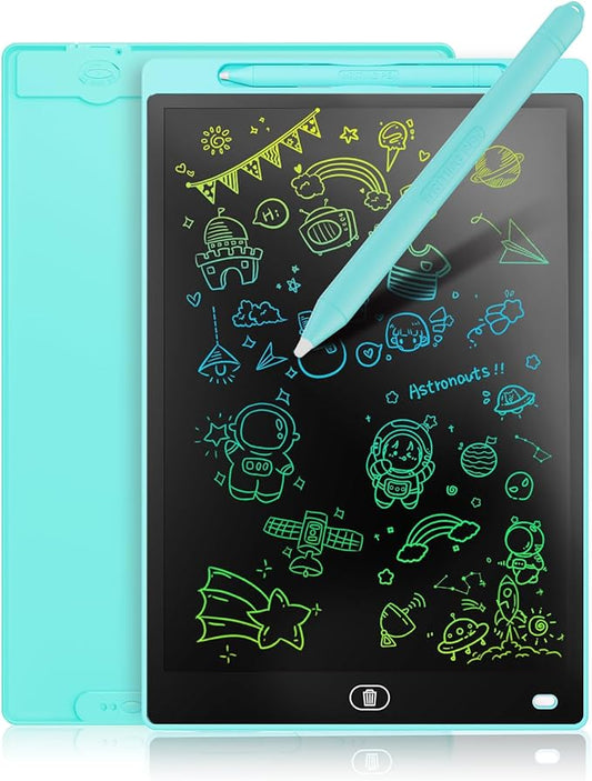 Genialba LCD Writing Board 12 Inches, Colourful Electronic Tablet, Portable by Genialba