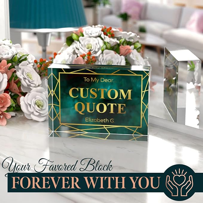 Personalized Gifts, Custom Quote Block Letter Board, Crystal-Clear Acrylic - Image 6