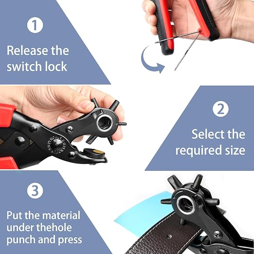 Leather Hole Punch, Belt Hole Puncher - Image 5