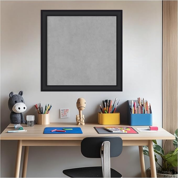 Amanti Art Black Framed Magnetic Board 23x23 Medium Vision Board - Image 5