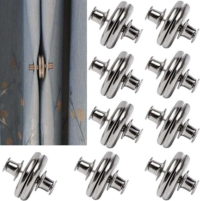 9 Pairs Curtain Magnets Closure, Magnetic Curtain Clips by Yteseery