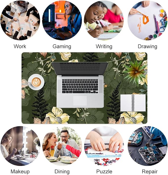 Colorful Star Large Mouse Pad, PU Leather Waterproof Desk Mat, Computer Gaming - Image 6
