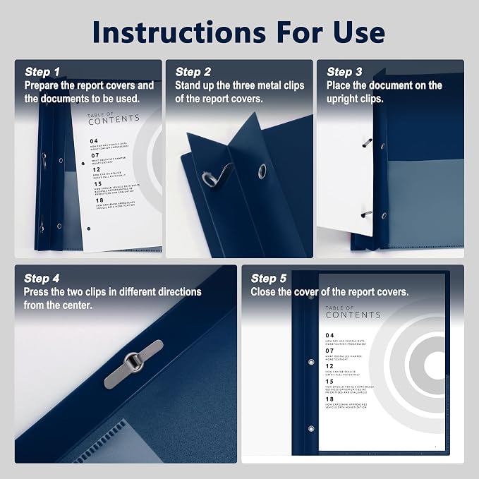 Ndsox 5 Packs Clear Front Report Covers - Image 4