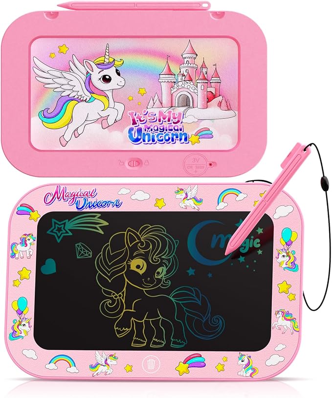 LCD Writing Tablet for Kids Toddler, 12Inch Colorful Reusable Erasable by Unknown