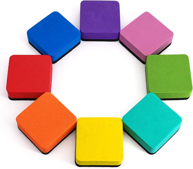 Dry Erase Erasers, IHPUKIDI 24 Pack Magnetic Whiteboard Dry Eraser Chalkboard - Image 3