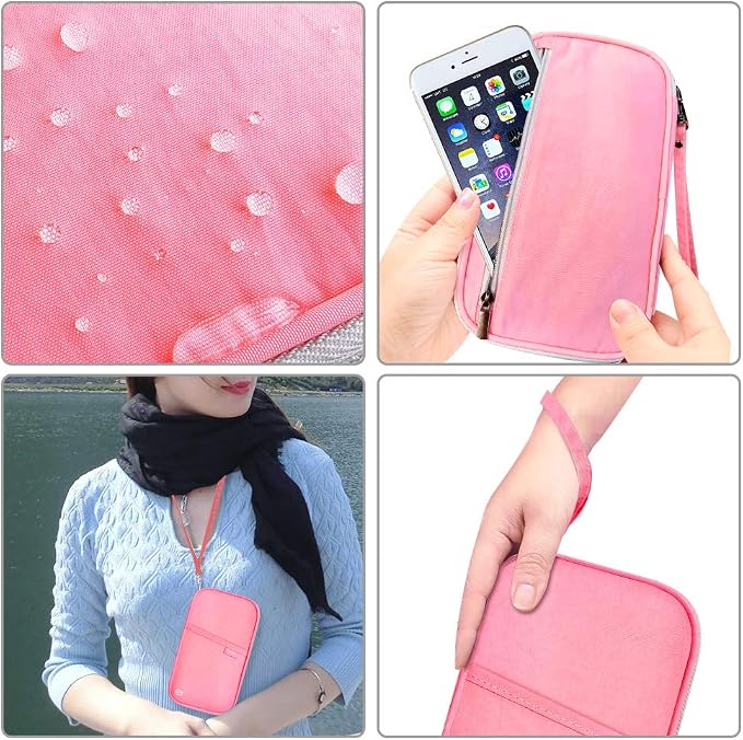 RFID Family Passport Wallet Holder Waterproof, Travel Document Organizer Credit - Image 3
