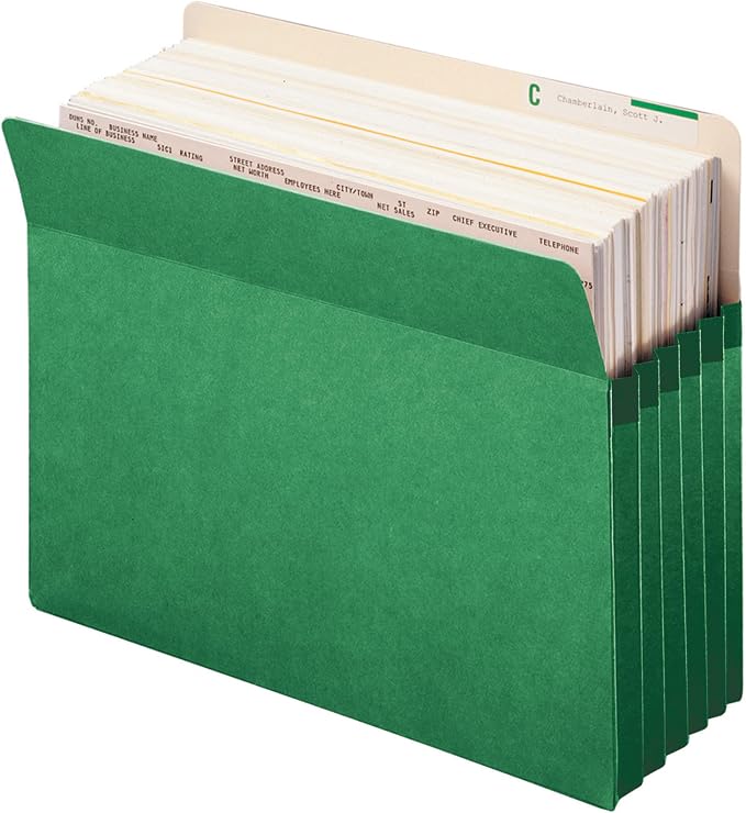Smead File Pocket, Straight-Cut Tab, 5-1/4" Expansion, Letter Size, 10 per Box - Image 4