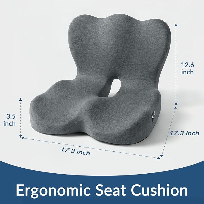 Exclusivo Mezcla Memory Foam Seat Cushion, Ergonomic Tailbone Pain Relief - Image 7