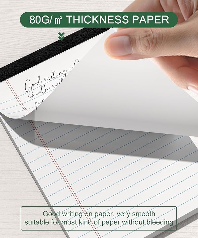 12 Pack Note Pads 4x6 Inch, Small Writing Pads, Notepads of College Ruled Paper - Image 4