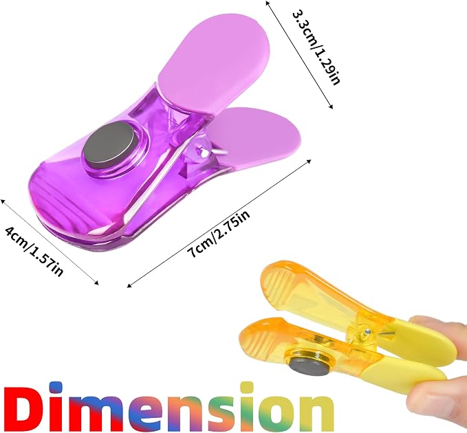 Bag Clips, 12 Pack Chip Clips, Magnetic Bag Clip - Image 2