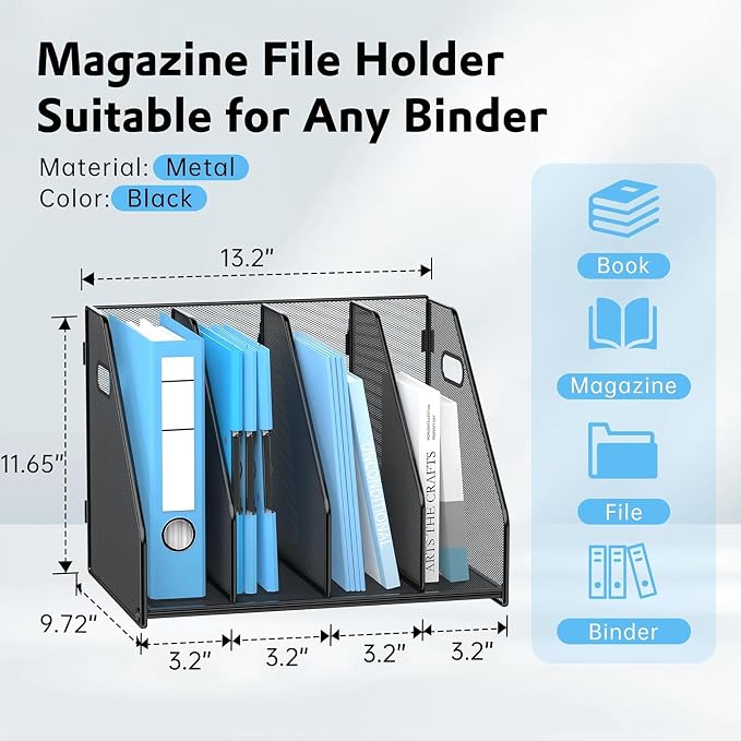 SUPEASY Binder Organizer, Magazine File Holder - Image 2