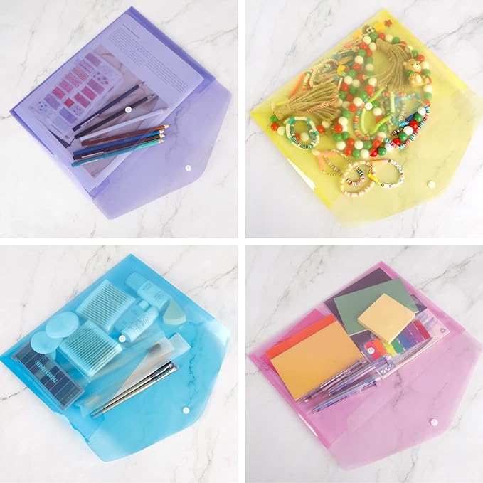 EOOUT 28pcs Plastic Envelopes, Plastic Folders - Image 6