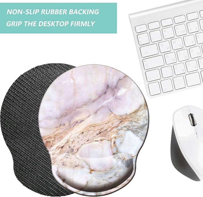 Mouse Pad with Wrist Support, Ergonomic Mouse Pad with Memory Foam Wrist Rest - Image 4