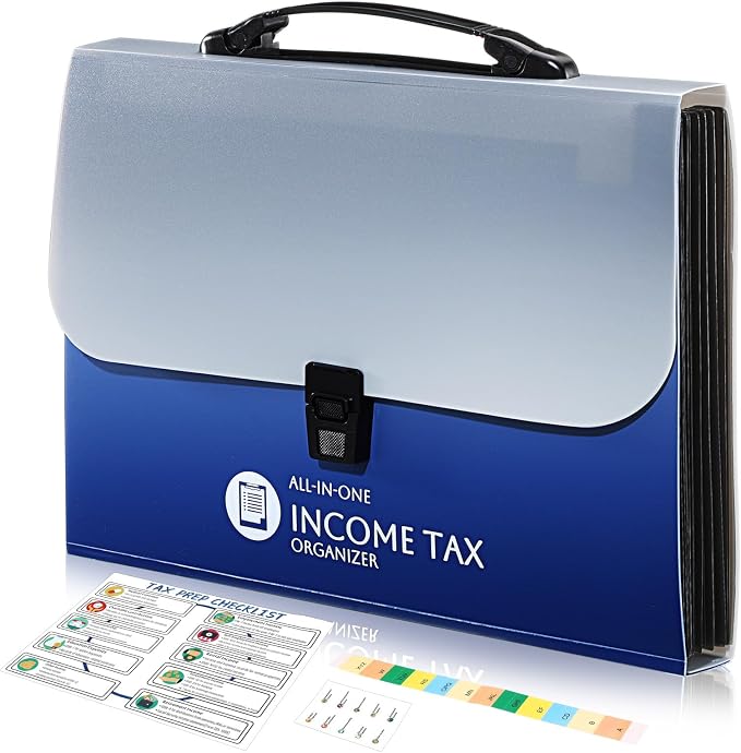 1 Set Tax Record Organizer All in One Income Tax Document Organizer 13 Pockets by Janlaugh