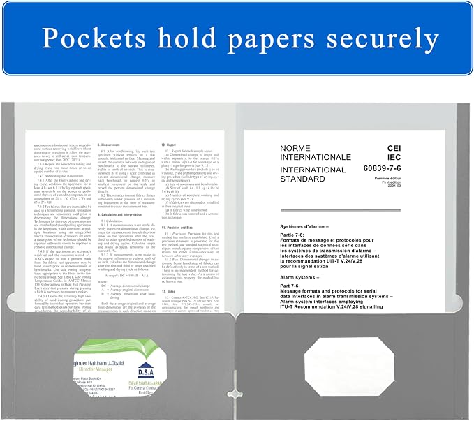Zzrywuty File folders with Pockets, 25 Pack Paper Folders with Card Slot - Image 3