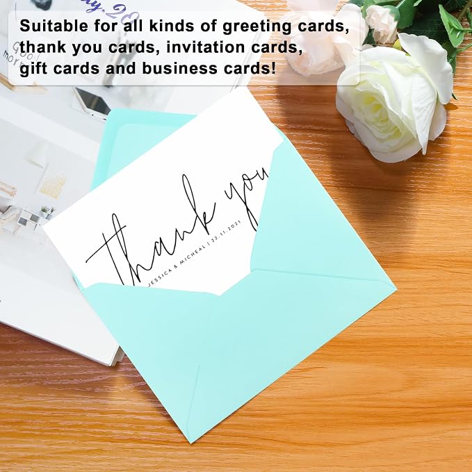 50 Pack A7 Envelopes, Light Blue Greeting Card Envelopes Self Seal, 5.24 x 7.24 - Image 2