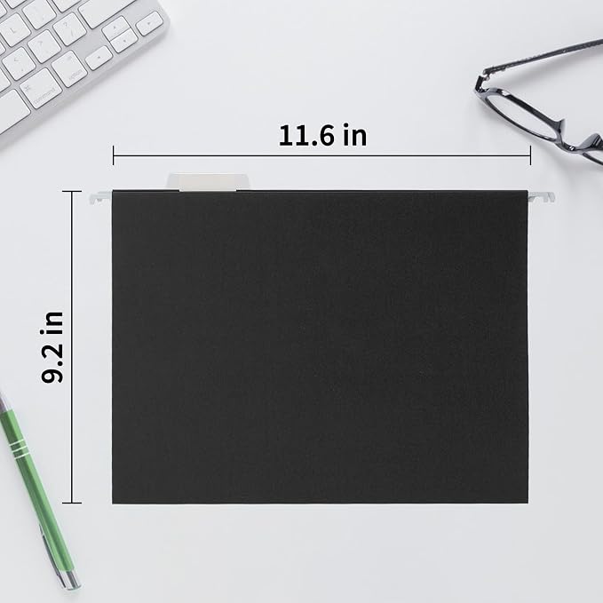 VZCPYTPM 50 Pack Hanging File Folders, Letter Size 8.5x11 Inch, Reinforced Rods - Image 4