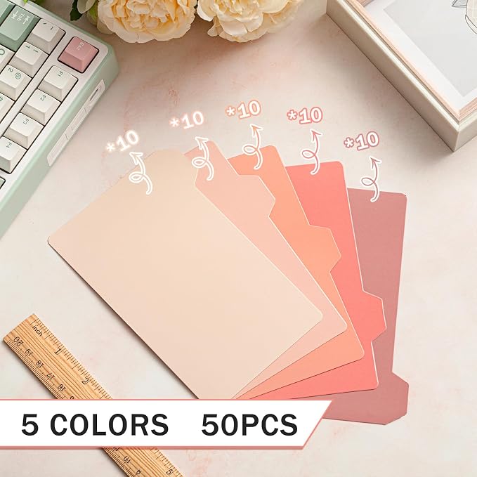 Harloon 50 Pack 3 x 5 Inch Index Card Dividers - Image 3