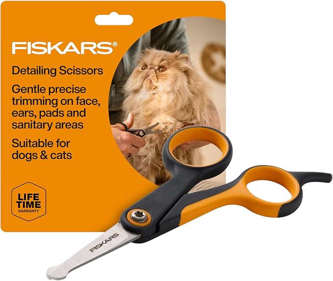 Fiskars Pet, Dog & Cat Grooming Scissors, Rounded Tips & SoftGrip Handle by Unknown