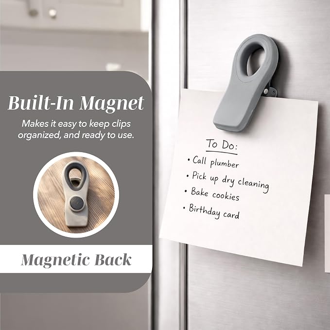 COOK WITH COLOR Bag Clips with Magnet- Food, Bag Clips - Image 2