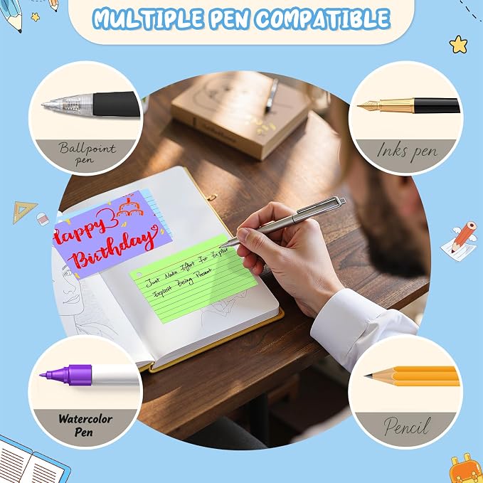 600 Pcs Index Cards 3x5, Colored Index Cards - Image 6