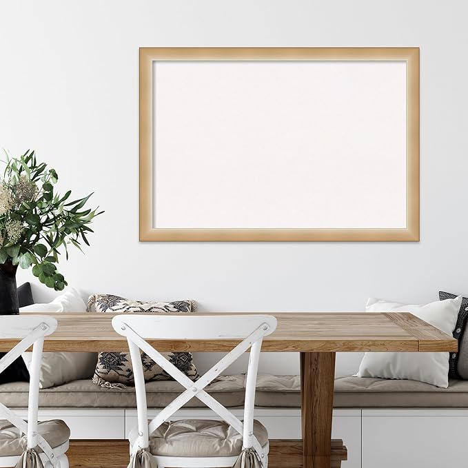 Amanti Art White Cork Board for Wall, 27x39 Vision Board with Gold Frame, Large Corkboard Office Decor for Home Organization, Modern Contemporary Corkboard Pinboard to display items for home-DeskLoop Office